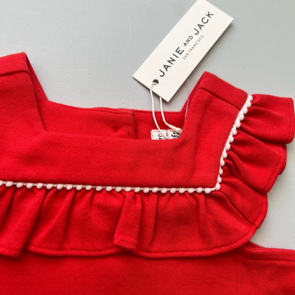 NWT JANIE AND JACK ruffle top size 6-12 months - Picture 2 of 5